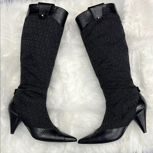 Fendi Women's Black Knee-High Boots